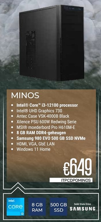 Promoties Pointer systems desktop minos - Pointer Systems - Geldig van 01/03/2024 tot 31/03/2024 bij Compudeals