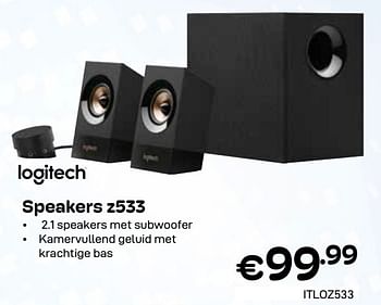 Promoties Speakers z533 - Logitech - Geldig van 01/03/2024 tot 31/03/2024 bij Compudeals