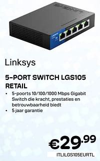 5-port switch lgs105 retail-Linksys