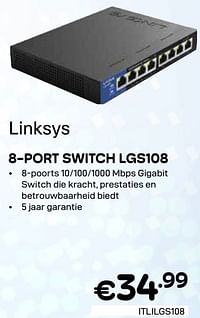 8-port switch lgs108-Linksys