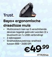 Bayo+ ergonomische draadloze muis-Trust