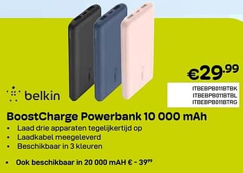 Promotions Boostcharge powerbank 10 000 mah - BELKIN - Valide de 01/03/2024 à 31/03/2024 chez Compudeals
