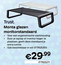 Monta glazen monitorstandaard-Trust