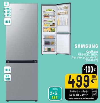 Promoties Samsung koelkast rb34c602esa - Samsung - Geldig van 05/03/2024 tot 18/03/2024 bij Cora