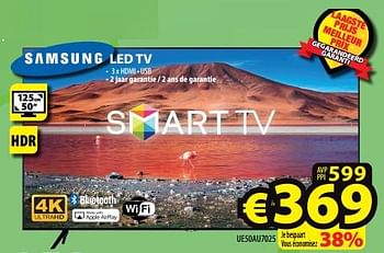 Promotions Samsung led tv ue50au7025 - Samsung - Valide de 06/03/2024 à 13/03/2024 chez ElectroStock