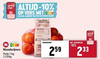 Promoties Mandarijnen - Huismerk - Delhaize - Geldig van 07/03/2024 tot 16/03/2024 bij Delhaize