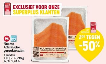 Promoties Noorse atlantische gerookte zalm - Huismerk - Delhaize - Geldig van 07/03/2024 tot 16/03/2024 bij Delhaize