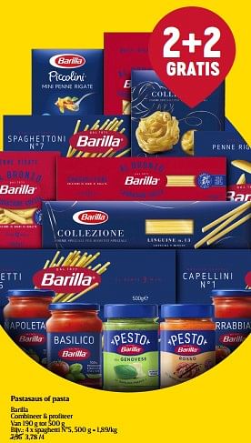 Promoties spaghetti n°5 - Barilla - Geldig van 07/03/2024 tot 16/03/2024 bij Delhaize