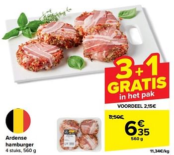 Promoties Ardense hamburger - Huismerk - Carrefour  - Geldig van 05/03/2024 tot 18/03/2024 bij Carrefour