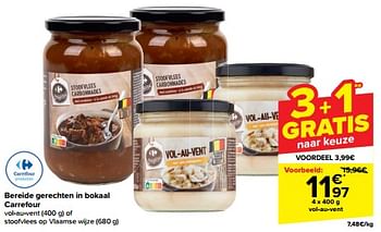 Promoties Bereide gerechten in bokaal vol-au-vent - Huismerk - Carrefour  - Geldig van 05/03/2024 tot 18/03/2024 bij Carrefour