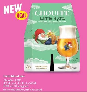 Promoties Licht blond bier chouffe lite - Chouffe - Geldig van 07/03/2024 tot 16/03/2024 bij Delhaize