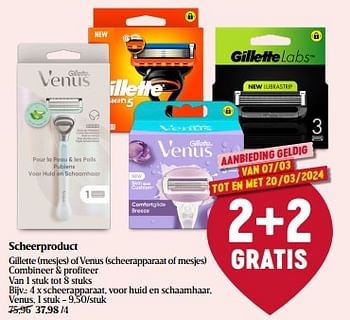 Promoties scheerapparaat voor huid en schaamhaar - Gillette - Geldig van 07/03/2024 tot 16/03/2024 bij Delhaize