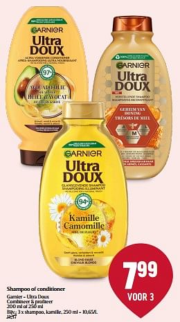 Promoties shampoo, kamille - Garnier - Geldig van 07/03/2024 tot 16/03/2024 bij Delhaize