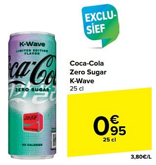 Promoties Coca-cola zero sugar k-wave - Coca Cola - Geldig van 05/03/2024 tot 18/03/2024 bij Carrefour