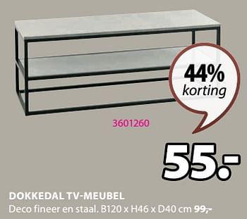 Promoties Dokkedal tv-meubel - Huismerk - Jysk - Geldig van 04/03/2024 tot 07/04/2024 bij Jysk