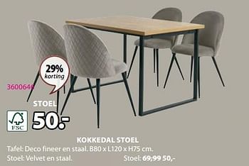 Promoties Kokkedal stoel - Huismerk - Jysk - Geldig van 04/03/2024 tot 07/04/2024 bij Jysk