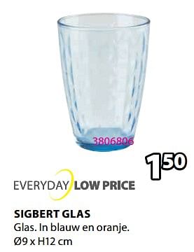 Promoties Sigbert glas - Huismerk - Jysk - Geldig van 04/03/2024 tot 07/04/2024 bij Jysk