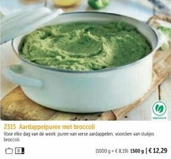 Promotions Aardappelpuree met broccoli - Produit maison - Bofrost - Valide de 01/03/2024 à 30/08/2024 chez Bofrost