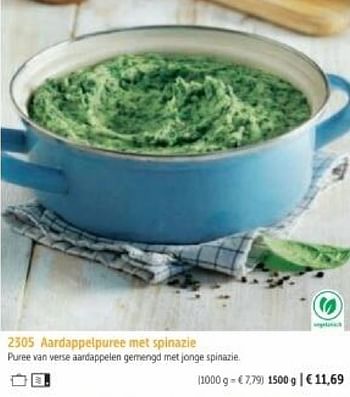 Promotions Aardappelpuree met spinazie - Produit maison - Bofrost - Valide de 01/03/2024 à 30/08/2024 chez Bofrost