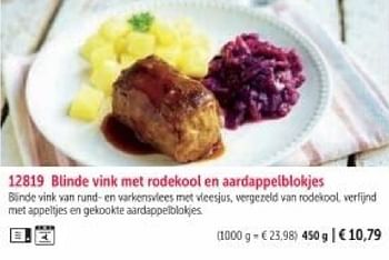 Promotions Blinde vink met rodekool en aardappelblokjes - Produit maison - Bofrost - Valide de 01/03/2024 à 30/08/2024 chez Bofrost