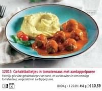 Gehaktballetjes in tomatensaus met aardappelpuree-Huismerk - Bofrost
