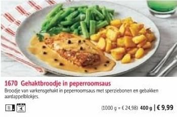 Promotions Gehaktbroodje in peperroomsaus - Produit maison - Bofrost - Valide de 01/03/2024 à 30/08/2024 chez Bofrost