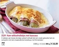 Ham-witloofrolletjes met kaassaus-Huismerk - Bofrost