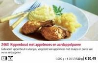 Kippenbout met appelmoes en aardappelpuree-Huismerk - Bofrost