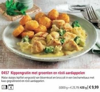 Promotions Kippengratin met groenten en rösti aardappelen - Produit maison - Bofrost - Valide de 01/03/2024 à 30/08/2024 chez Bofrost