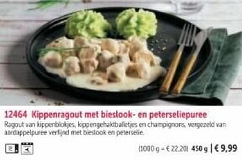 Promotions Kippenragout met bieslook en peterseliepuree - Produit maison - Bofrost - Valide de 01/03/2024 à 30/08/2024 chez Bofrost