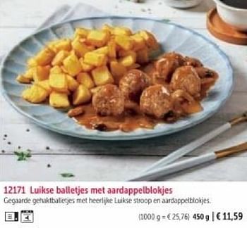 Promotions Luikse balletjes met aardappelblokjes - Produit maison - Bofrost - Valide de 01/03/2024 à 30/08/2024 chez Bofrost
