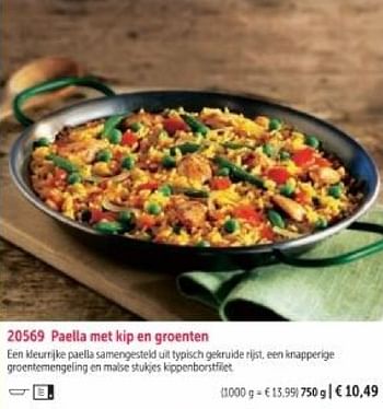 Promotions Paella met kip en groenten - Produit maison - Bofrost - Valide de 01/03/2024 à 30/08/2024 chez Bofrost