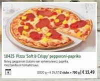 Promotions Pizza soft + crispy pepperoni-paprika - Produit maison - Bofrost - Valide de 01/03/2024 à 30/08/2024 chez Bofrost