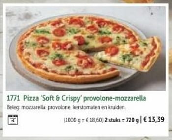 Promotions Pizza soft + crispy provolone-mozzarella - Produit maison - Bofrost - Valide de 01/03/2024 à 30/08/2024 chez Bofrost