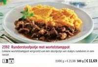 Runderstoolpotje met wortelstamppot-Huismerk - Bofrost