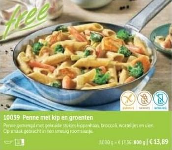 Promoties Penne met kip en groenten - Huismerk - Bofrost - Geldig van 01/03/2024 tot 30/08/2024 bij Bofrost