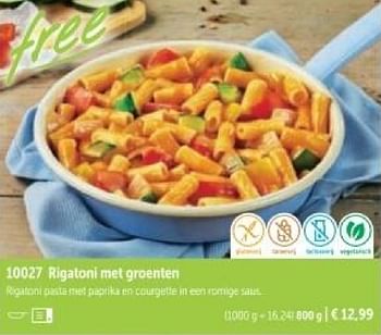 Promotions Rigatoni met groenten - Produit maison - Bofrost - Valide de 01/03/2024 à 30/08/2024 chez Bofrost