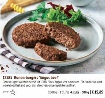 Promotions Runderburgers angus beef - Produit maison - Bofrost - Valide de 01/03/2024 à 30/08/2024 chez Bofrost