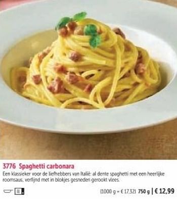 Promotions Spaghetti carbonara - Produit maison - Bofrost - Valide de 01/03/2024 à 30/08/2024 chez Bofrost
