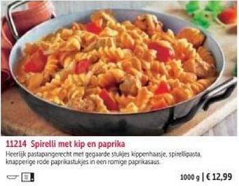 Promoties Spirelli met kip en paprika - Huismerk - Bofrost - Geldig van 01/03/2024 tot 30/08/2024 bij Bofrost