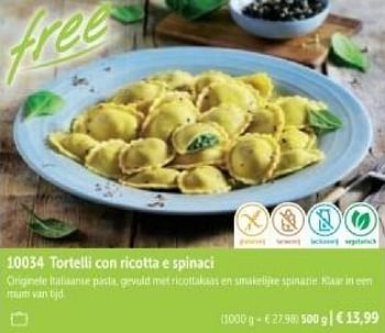Promotions Tortelli con ricotta e spinaci - Produit maison - Bofrost - Valide de 01/03/2024 à 30/08/2024 chez Bofrost
