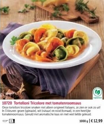 Promoties Tortelloni tricolore met tomatenroomsaus - Huismerk - Bofrost - Geldig van 01/03/2024 tot 30/08/2024 bij Bofrost