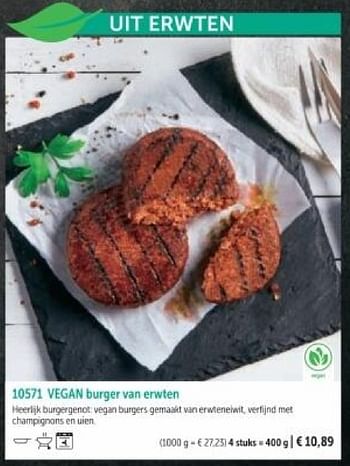 Promotions Vegan burger van erwten - Produit maison - Bofrost - Valide de 01/03/2024 à 30/08/2024 chez Bofrost