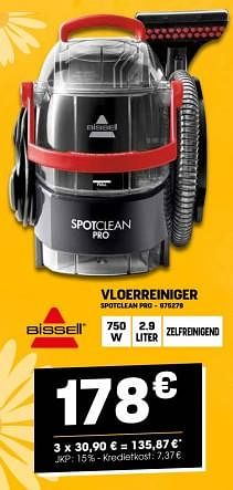 Promoties Bissell vloerreiniger spotclean pro - Bissell - Geldig van 28/02/2024 tot 10/03/2024 bij Electro Depot