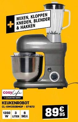 Promoties Cosylife keukenrobot cl-km1350bmgp - Cosylife - Geldig van 28/02/2024 tot 10/03/2024 bij Electro Depot