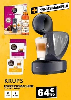 Promoties Krups espressomachine y y 5177fd - Krups - Geldig van 28/02/2024 tot 10/03/2024 bij Electro Depot