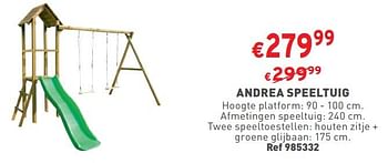 Promoties Andrea speeltuig - Huismerk - Trafic  - Geldig van 06/03/2024 tot 11/03/2024 bij Trafic