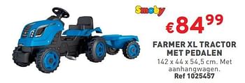 Promoties Farmer xl tractor met pedalen - Smoby - Geldig van 06/03/2024 tot 11/03/2024 bij Trafic