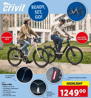 Promotions Crivit urban e-bike - Crivit - Valide de 13/03/2024 à 19/03/2024 chez Lidl