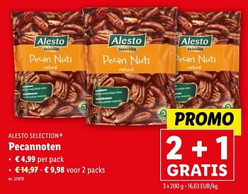 Promoties Pecannoten - Alesto - Geldig van 13/03/2024 tot 19/03/2024 bij Lidl